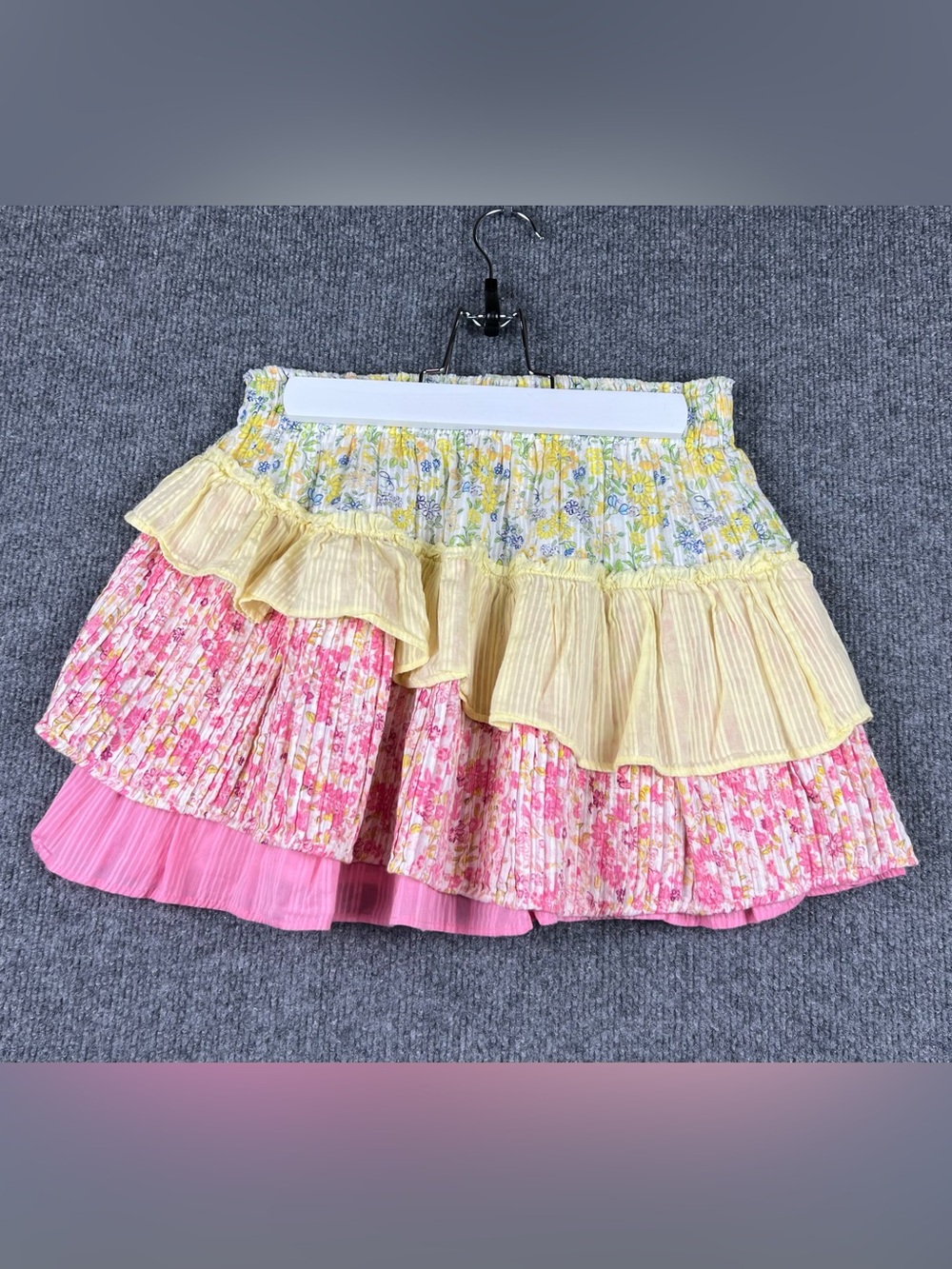 Love Shack Fancy Floral Tiered Skirt
